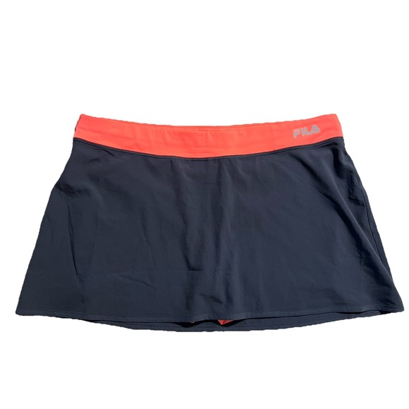 Fila Pants - FILA Sport Women's XL Navy Blue‎ With Pink Banded Top Interior Drawstring Skort